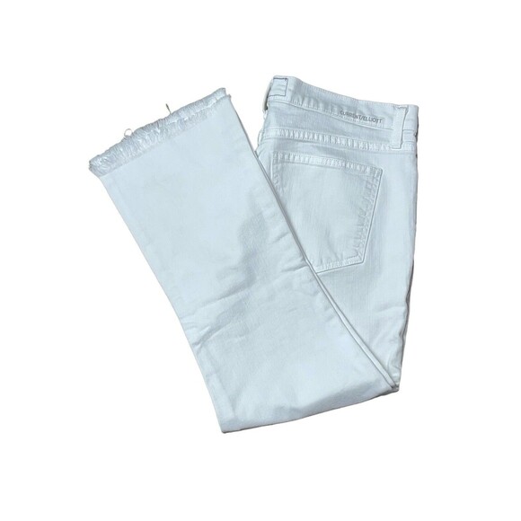 Current Elliott The Cropped Flip Flop Sugar White Denim Jeans Pants Women’s 30 - Picture 4 of 9
